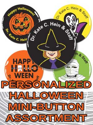 halloween personalized mini-button